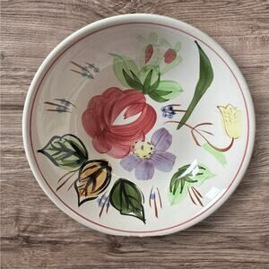 Vintage Ironstone Ovenware Bowl | Japan | Handpainted | 11 inches diameter